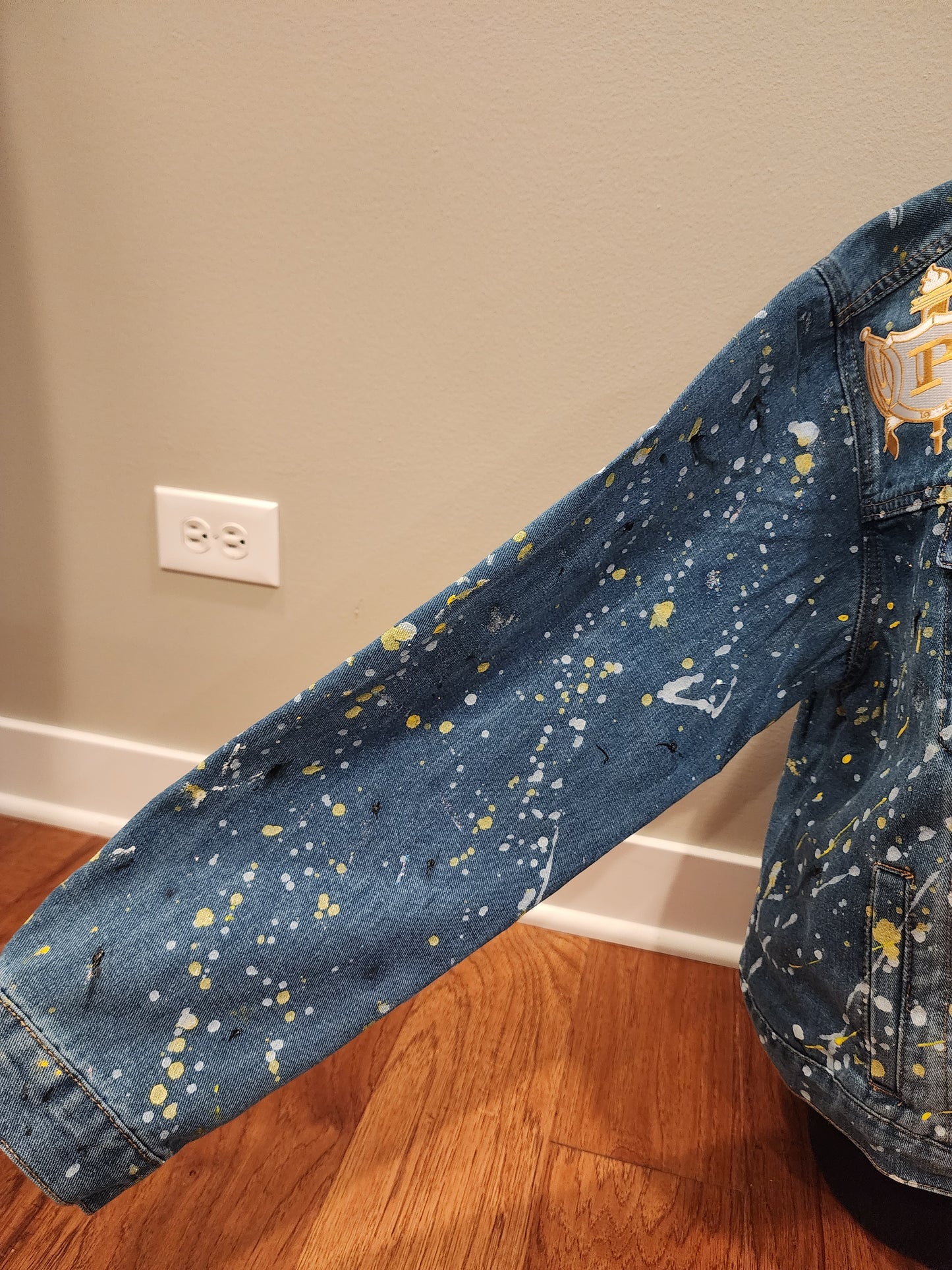 Custom Handpainted Splash Denim Jacket
