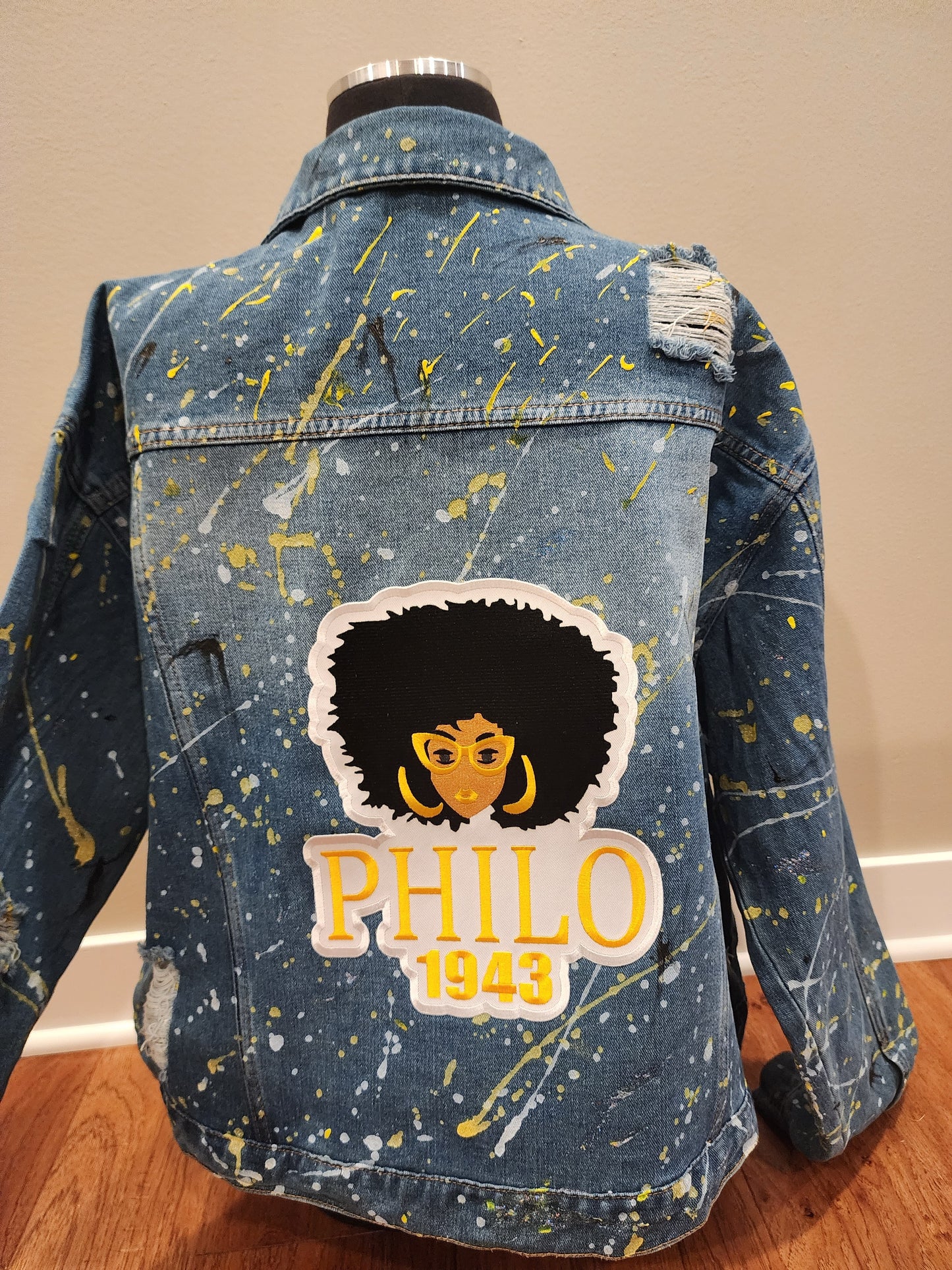 Custom Handpainted Splash Denim Jacket