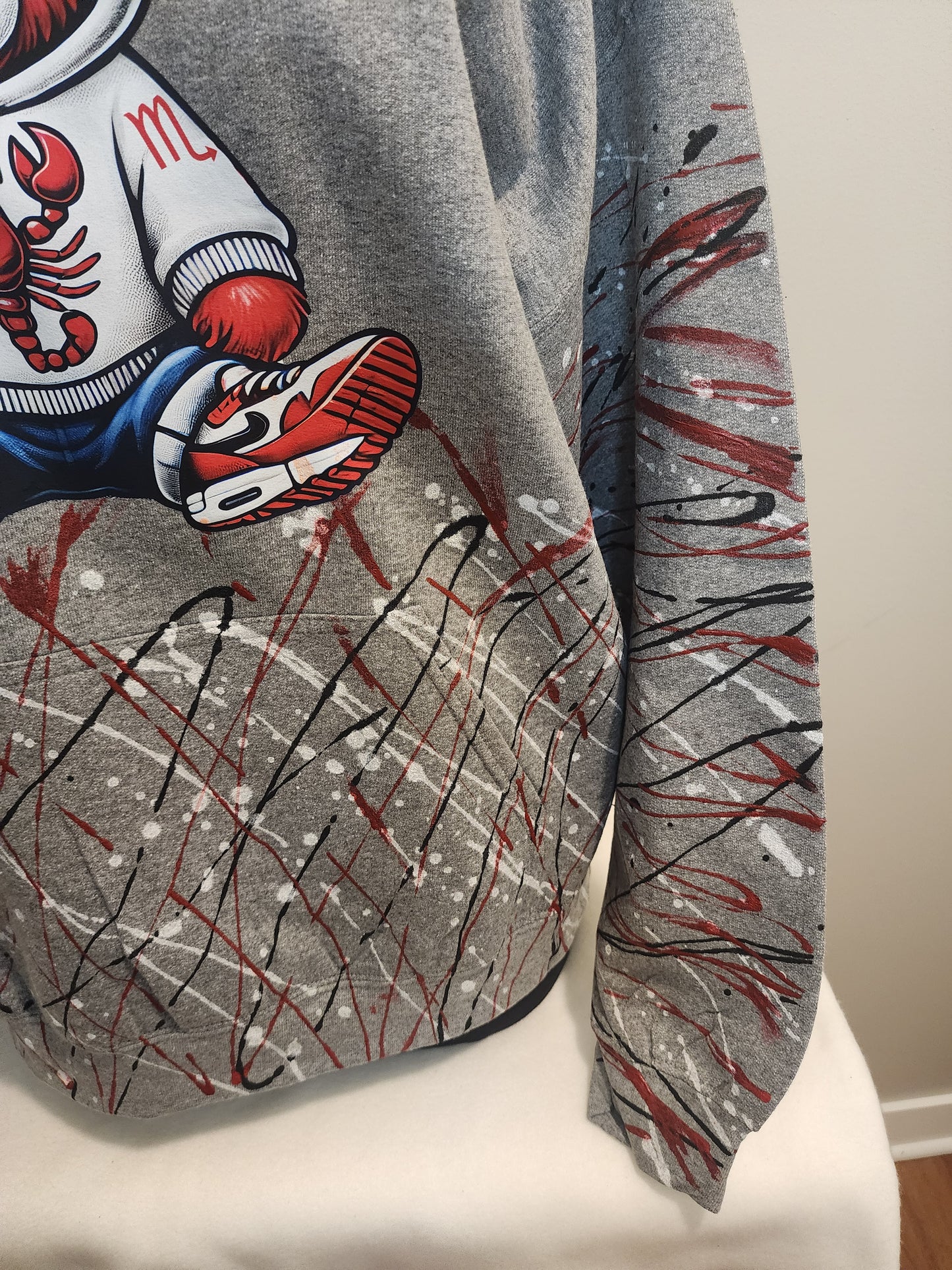 Handpainted Custom Zodiac Teddy Bear Hoodie