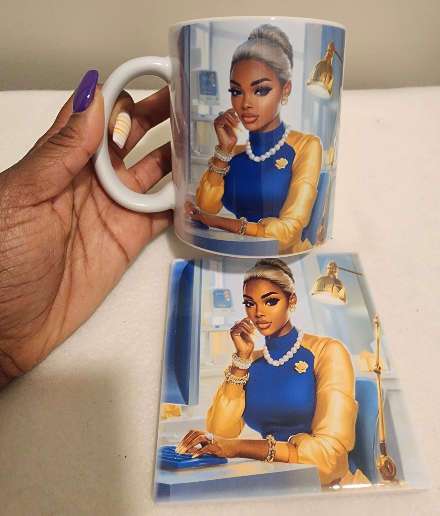 Custom Coffee Mug and Coasters Set
