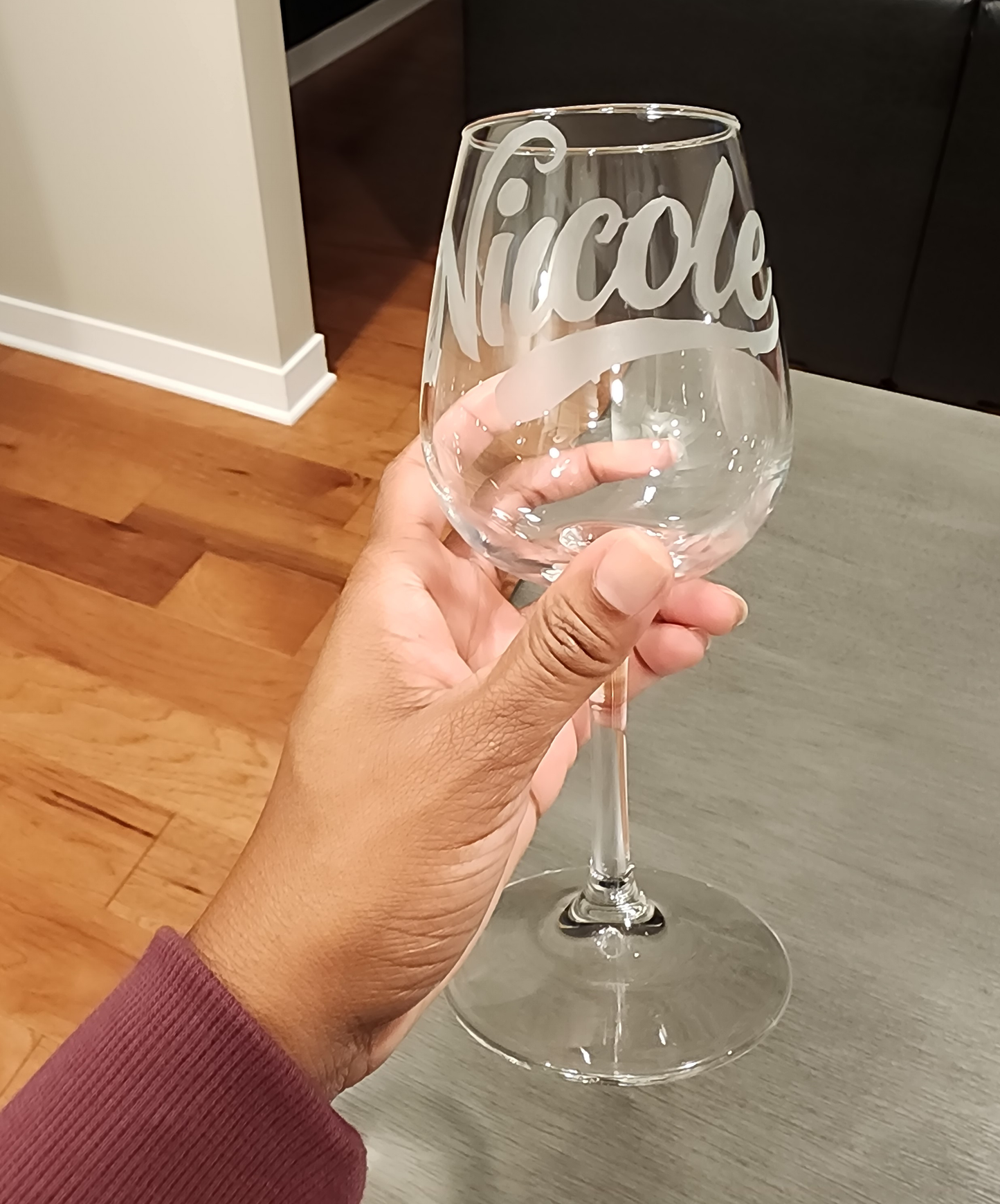 Custom Etched Wine Glasses