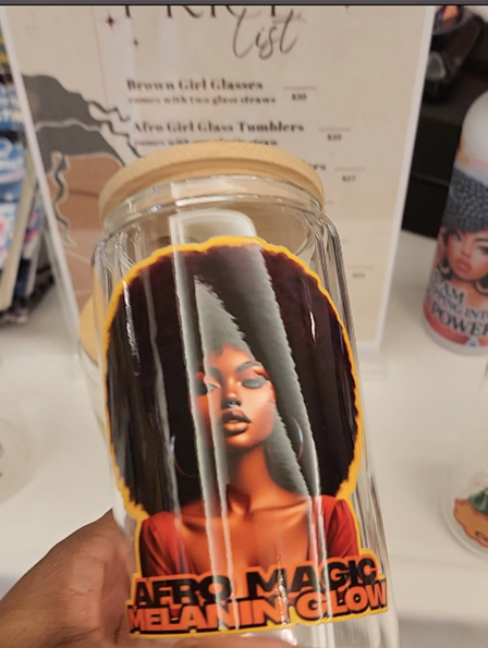 Afro Girl Glass Tumblers Collection