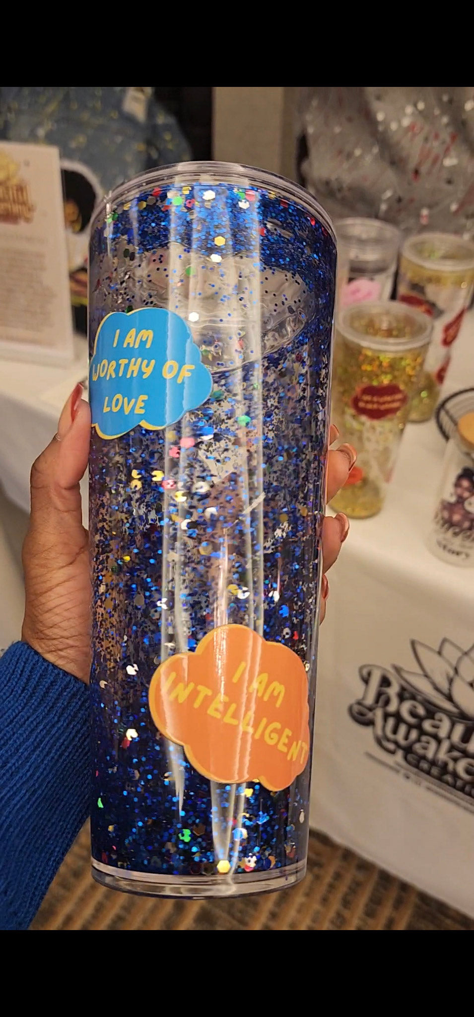 I AM Affirmation Snowglobe Tumbler