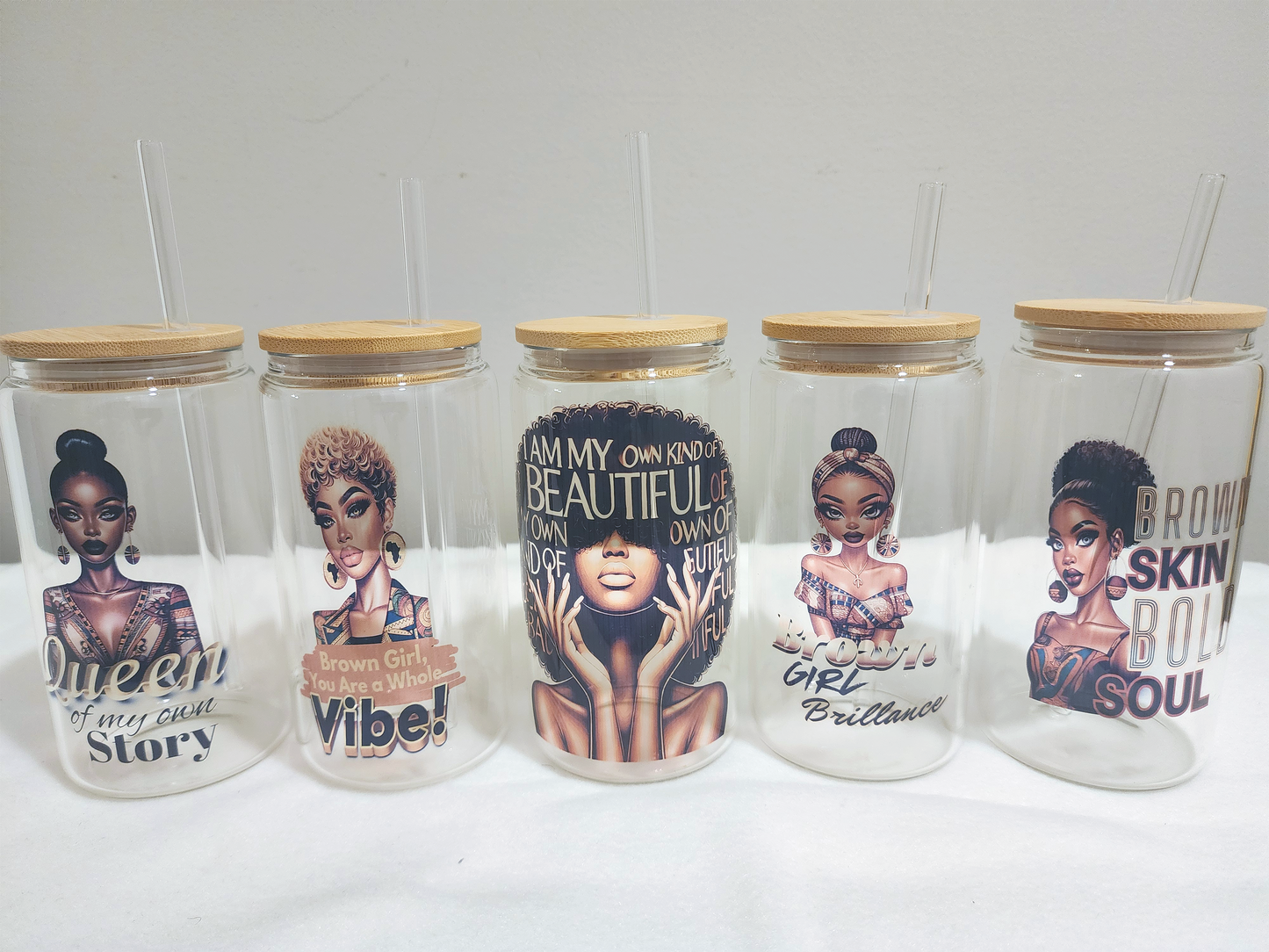 Brown Girl Glass Tumblers Collection