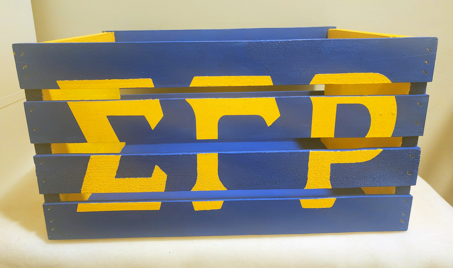Custom Handpainted Wooden Crate - LOCAL PICKUP OR DELIVERY ONLY