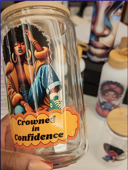 Afro Girl Glass Tumblers Collection