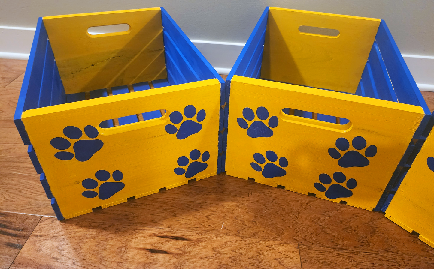 Custom Handpainted Wooden Crate - LOCAL PICKUP OR DELIVERY ONLY