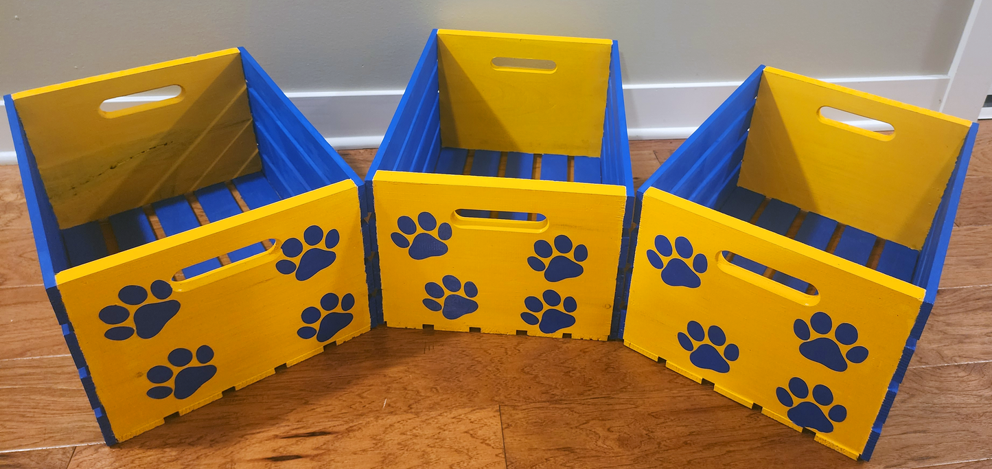 Custom Handpainted Wooden Crate - LOCAL PICKUP OR DELIVERY ONLY