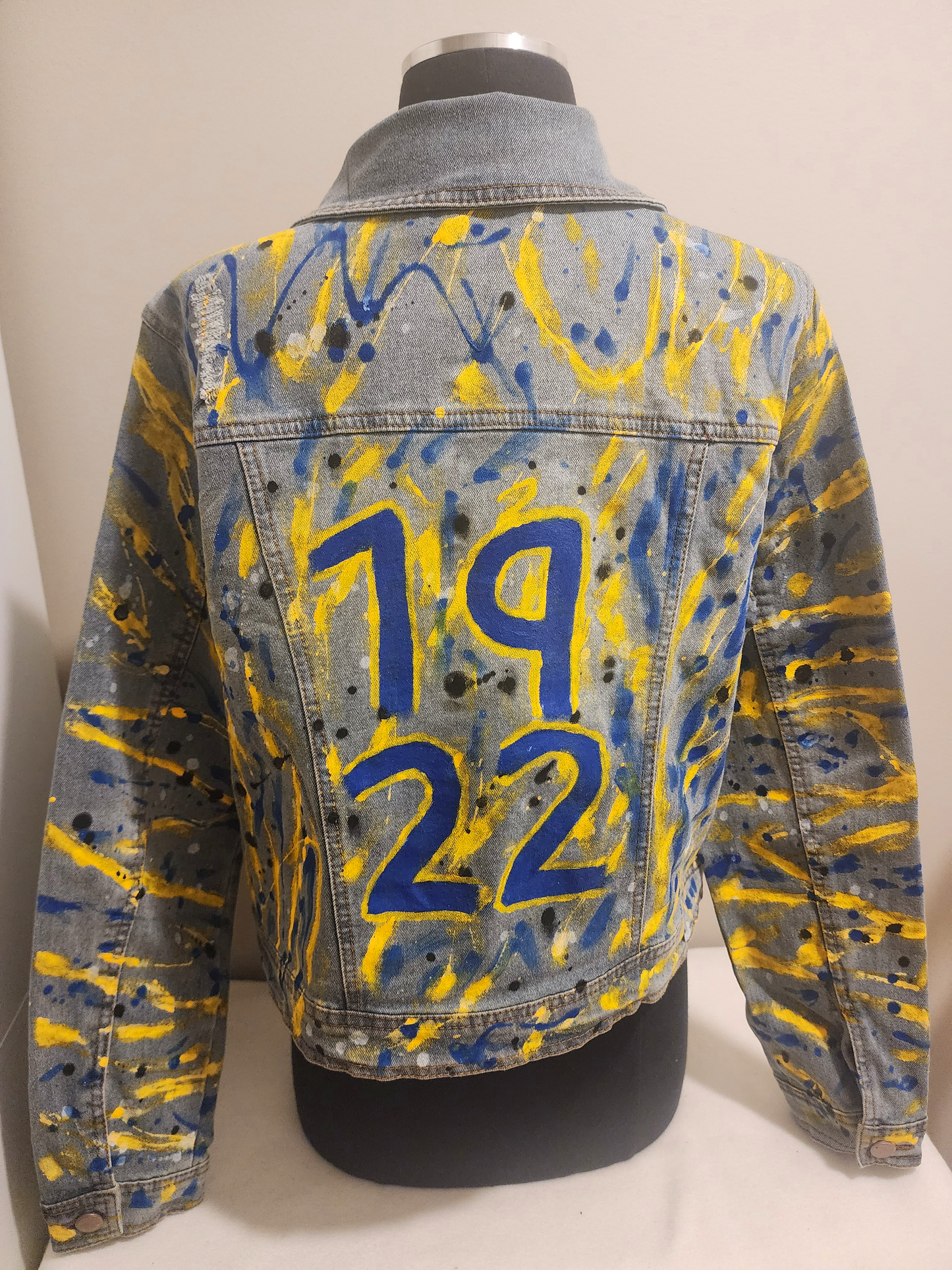 Custom Handpainted Splash Denim Jacket