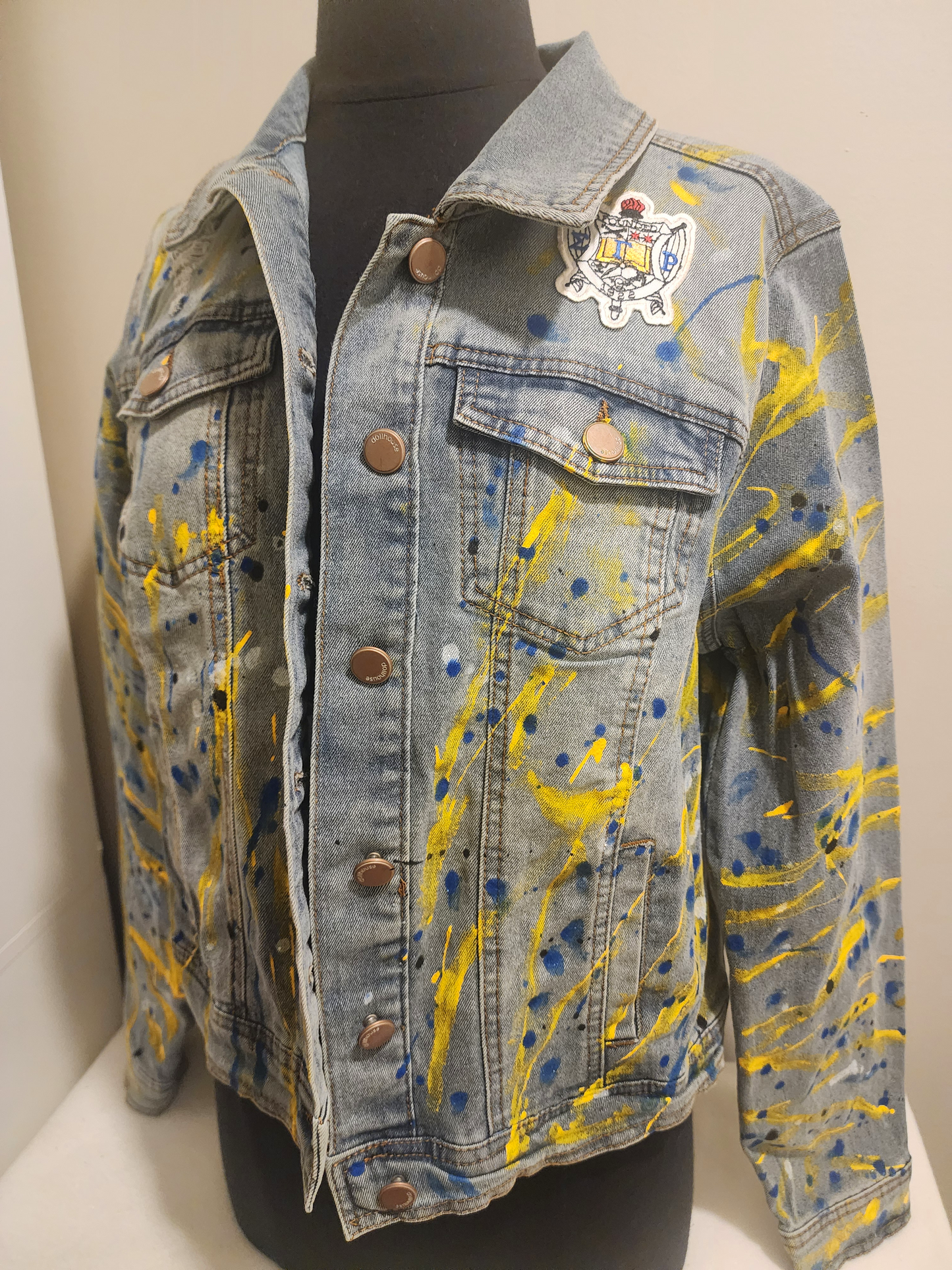 Custom Handpainted Splash Denim Jacket