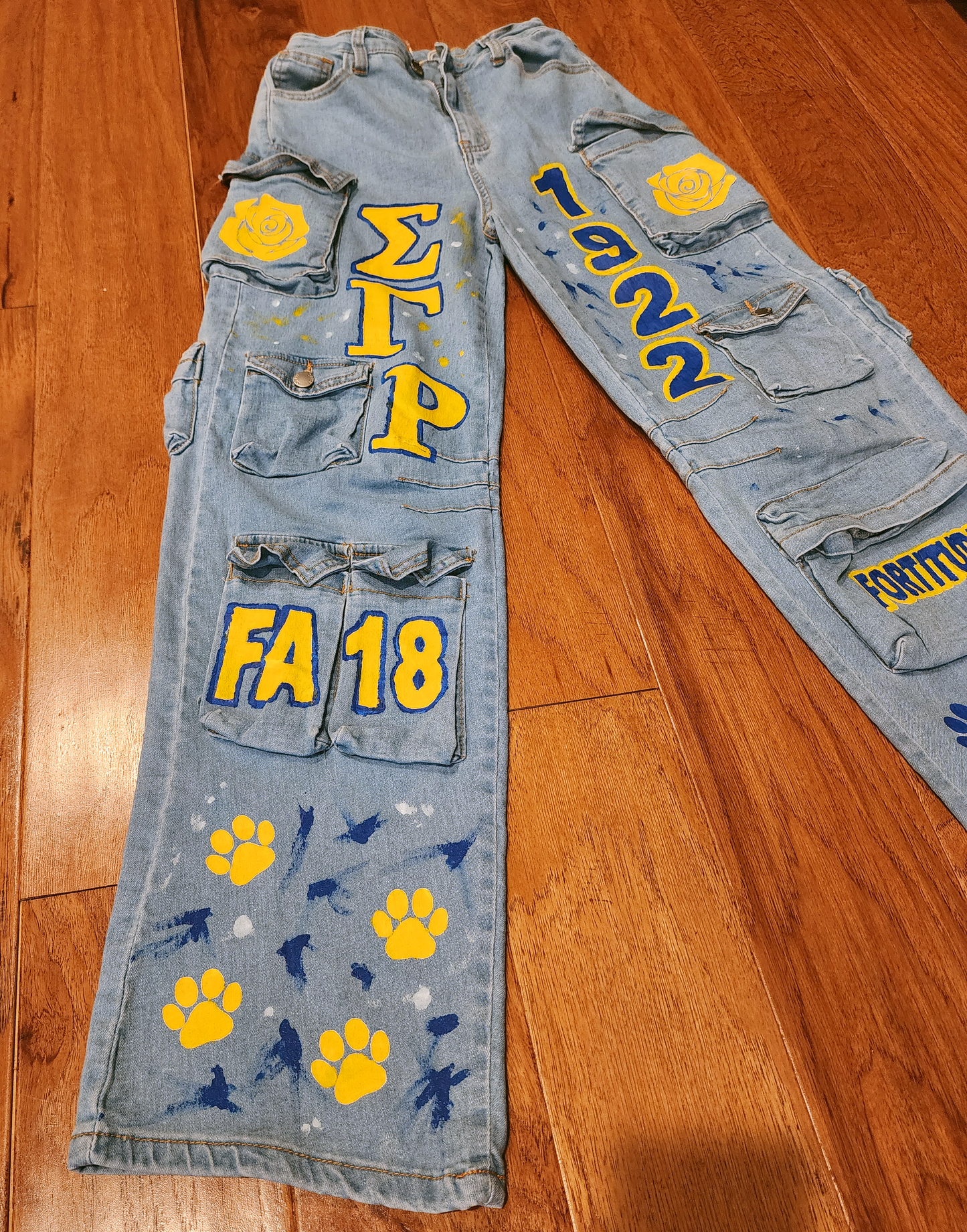 Custom Handpainted Denim Jeans