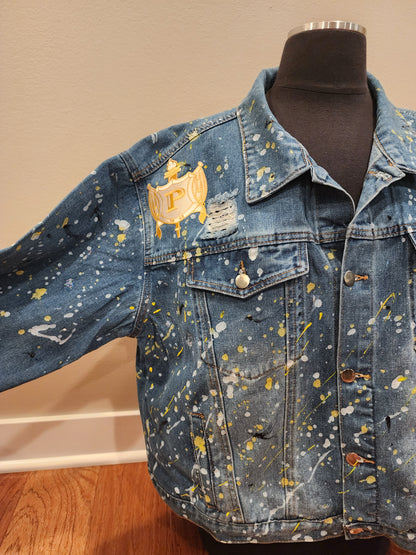 Custom Handpainted Splash Denim Jacket