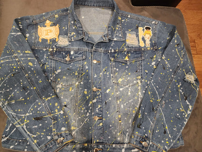 Custom Handpainted Splash Denim Jacket