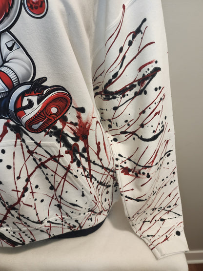 Handpainted Custom Teddy Bear Hoodie