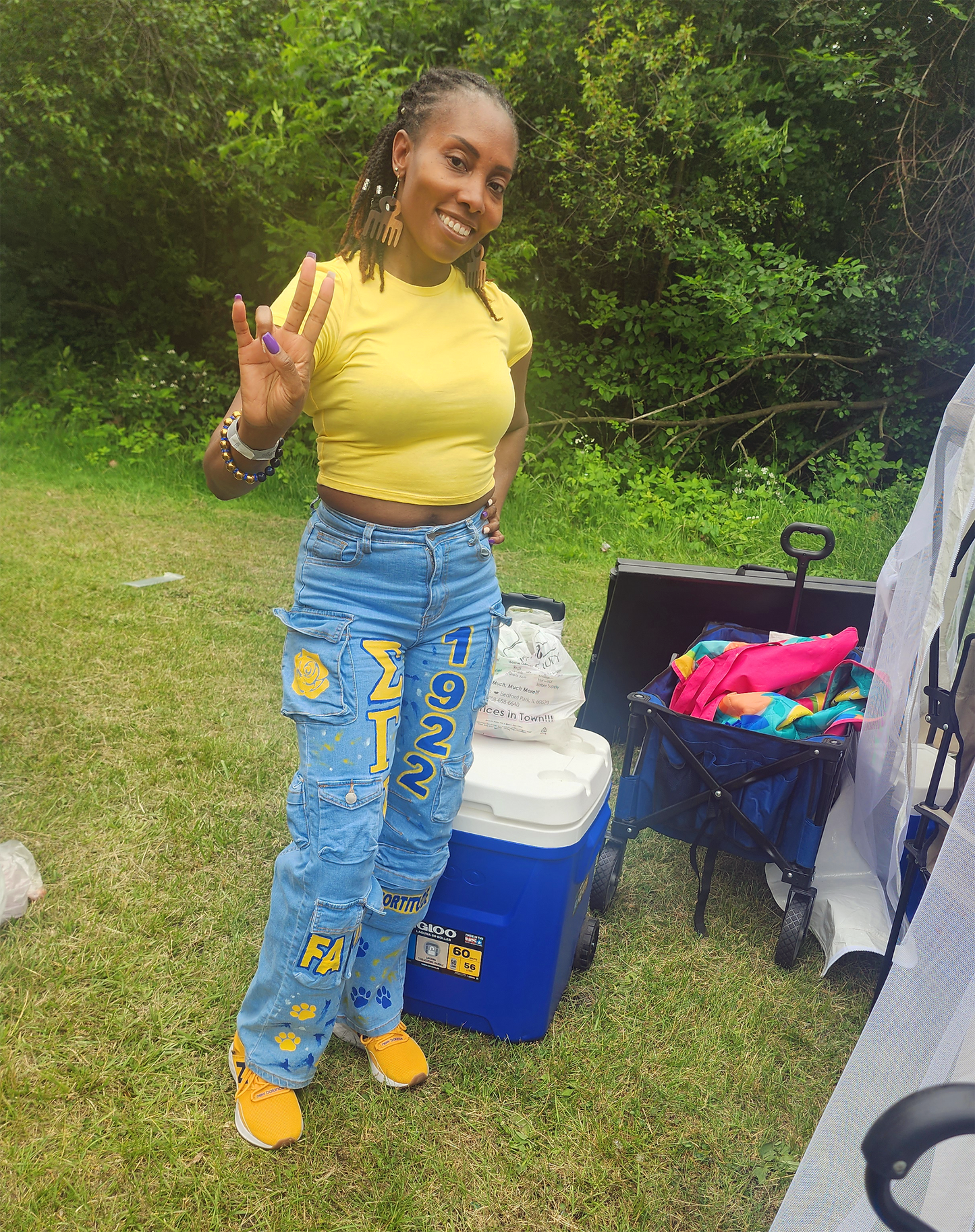 Custom Handpainted Denim Jeans