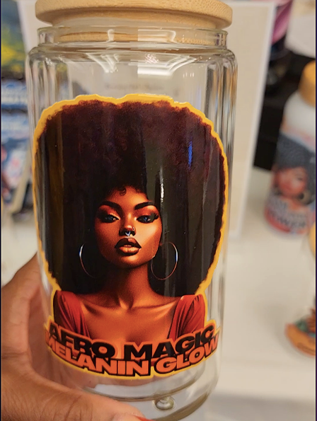 Afro Girl Glass Tumblers Collection