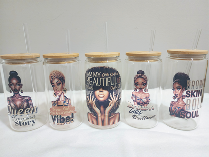 Brown Girl Glass Tumblers Collection