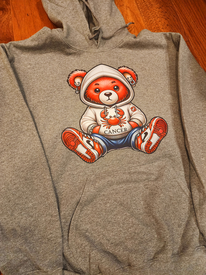 Handpainted Custom Zodiac Teddy Bear Hoodie