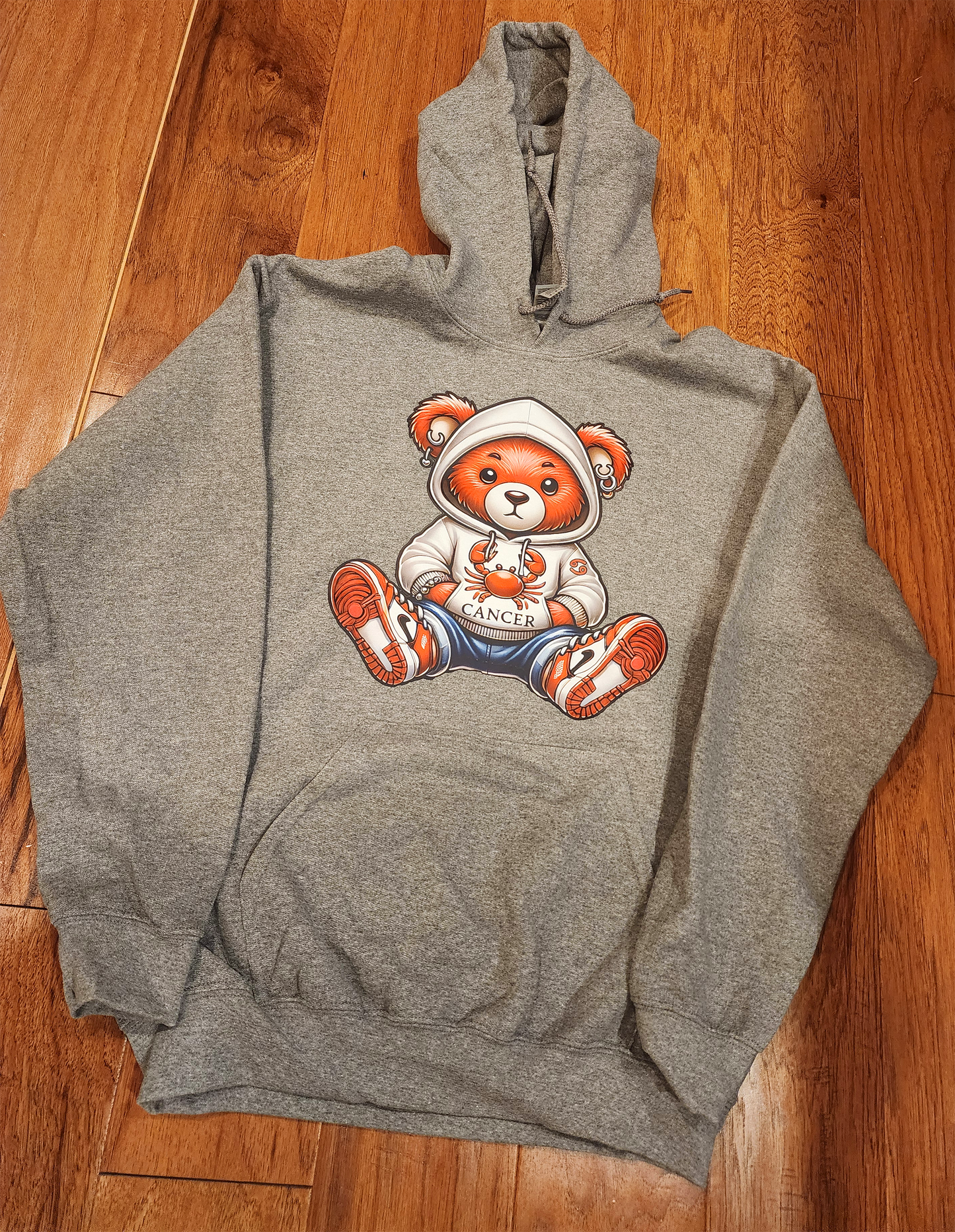 Handpainted Custom Zodiac Teddy Bear Hoodie