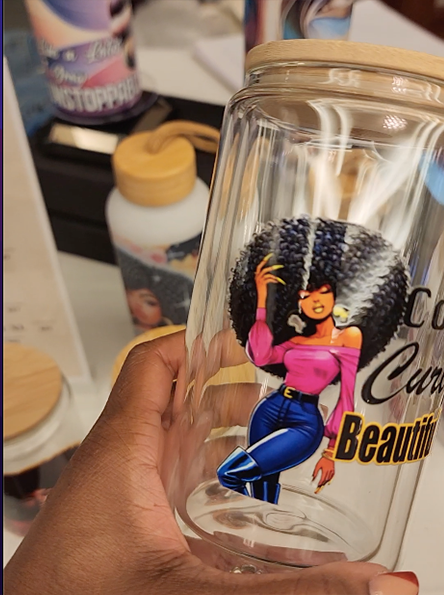 Afro Girl Glass Tumblers Collection