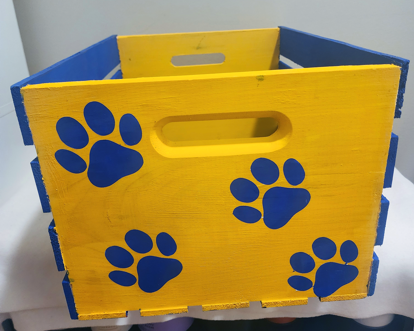 Custom Handpainted Wooden Crate - LOCAL PICKUP OR DELIVERY ONLY