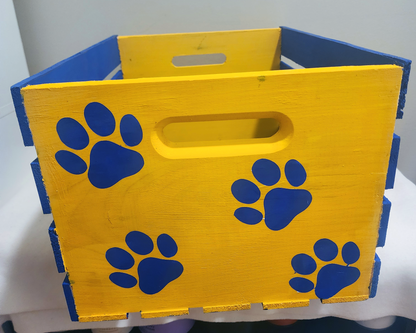 Custom Handpainted Wooden Crate - LOCAL PICKUP OR DELIVERY ONLY