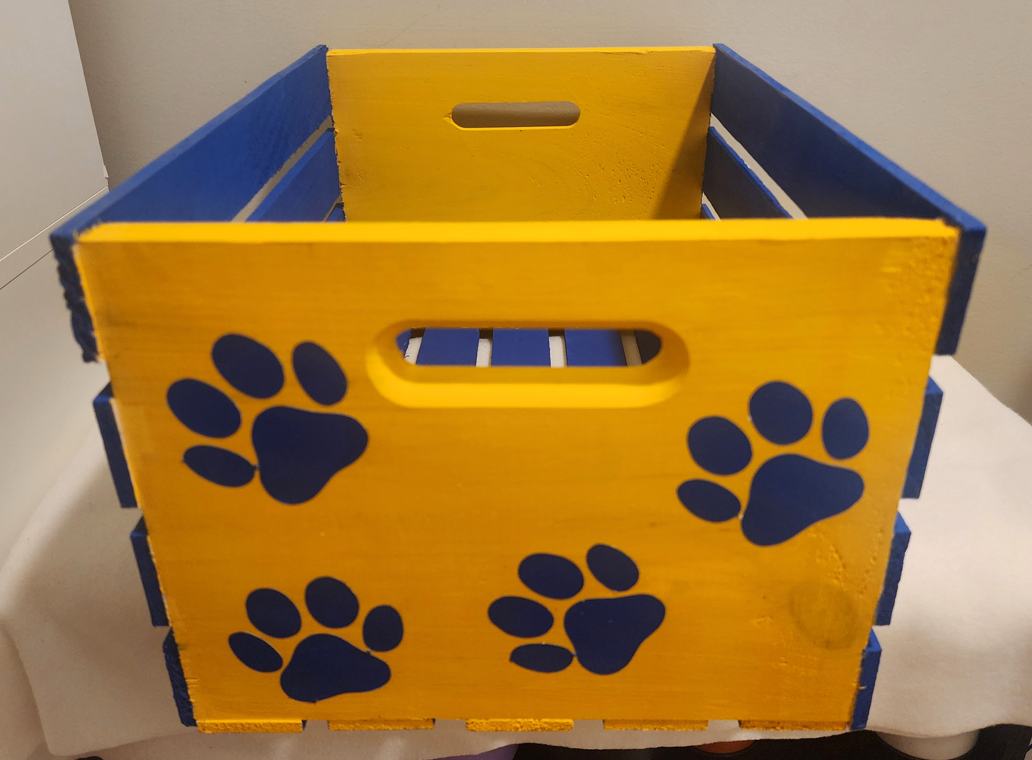 Custom Handpainted Wooden Crate - LOCAL PICKUP OR DELIVERY ONLY