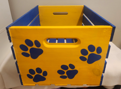 Custom Handpainted Wooden Crate - LOCAL PICKUP OR DELIVERY ONLY
