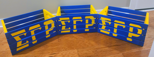 Custom Handpainted Wooden Crate - LOCAL PICKUP OR DELIVERY ONLY
