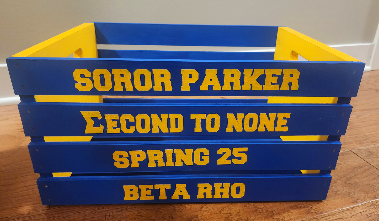 Custom Handpainted Wooden Crate - LOCAL PICKUP OR DELIVERY ONLY