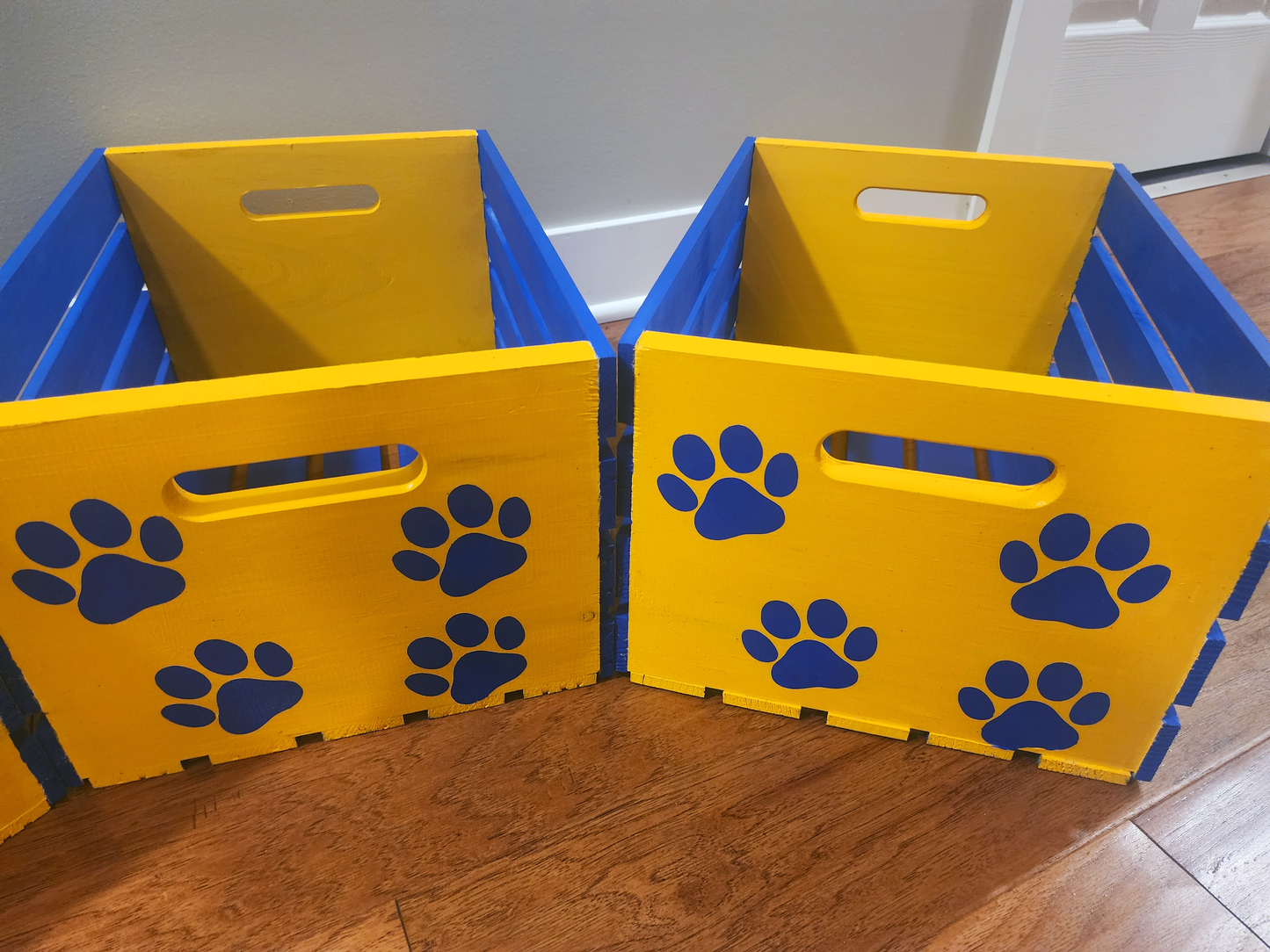 Custom Handpainted Wooden Crate - LOCAL PICKUP OR DELIVERY ONLY