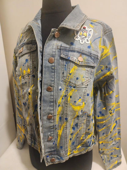 Custom Handpainted Splash Denim Jacket