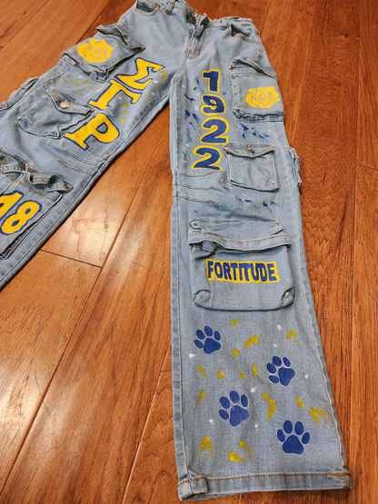 Custom Handpainted Denim Jeans