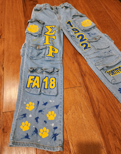 Custom Handpainted Denim Jeans
