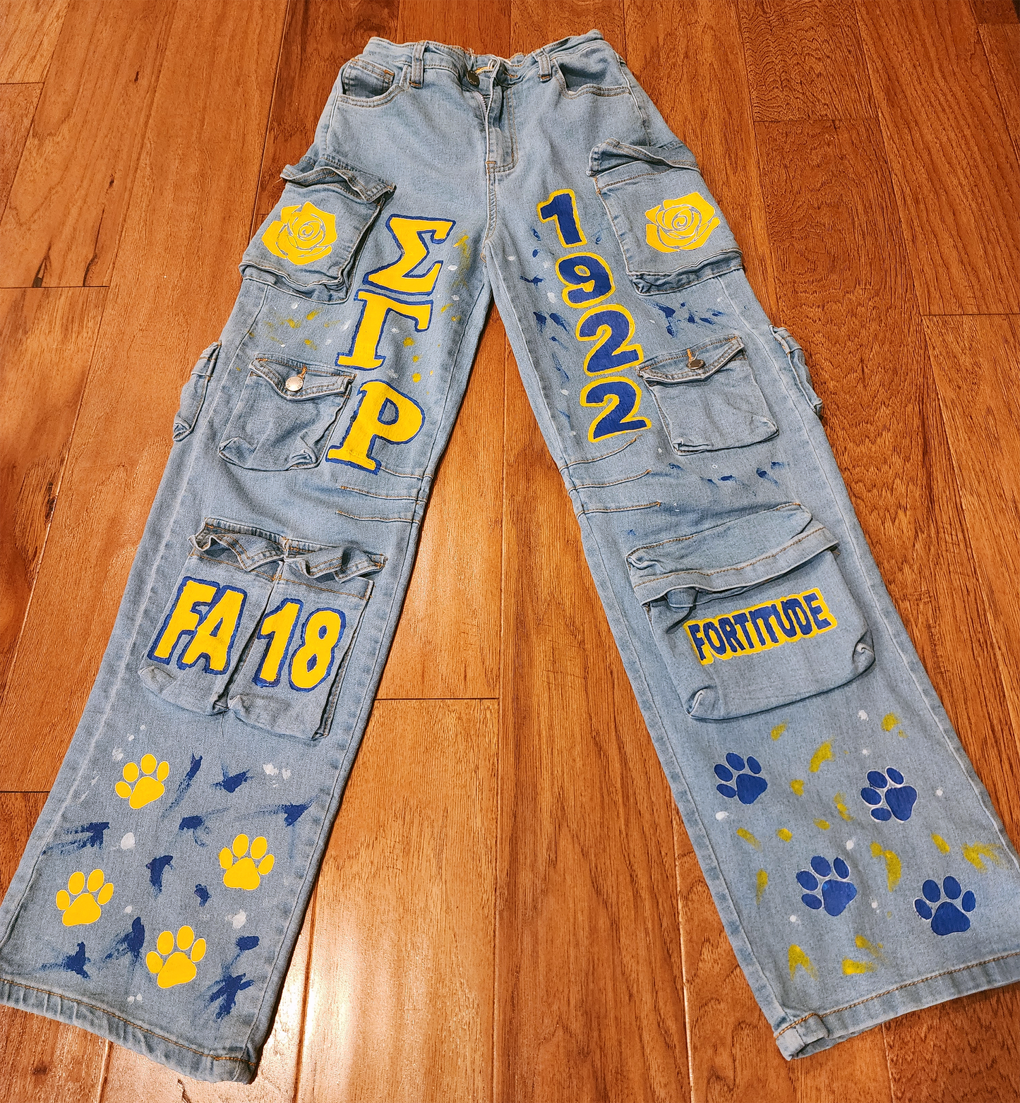Custom Handpainted Denim Jeans